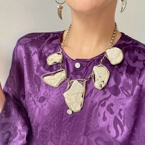 Natural Stone Statement Necklace